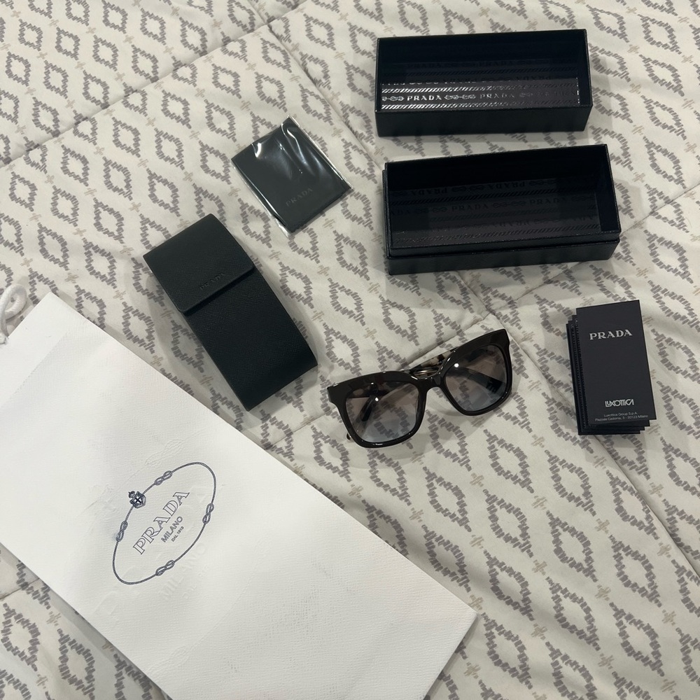Prada Brown Sunglasses with Black Accents